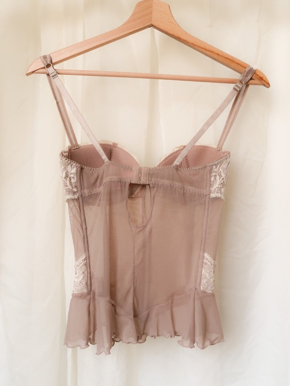 *ISO* nude bow bustier corset top - Picture 2 of 5